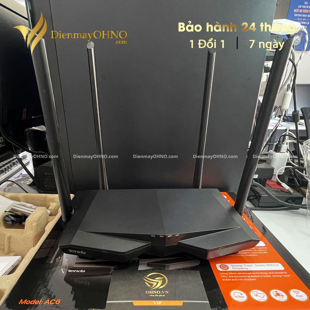 Bộ Thiết Bị Phát Wifi Tenda AC6 Cục Phát Sóng Wifi 4 Râu Siêu Phủ Sóng Siêu Tốc Độ - OHNO VIỆT NAM