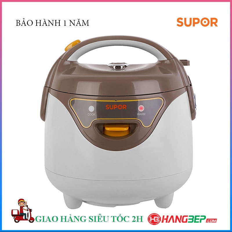 [Mã ELHADEV giảm 4% đơn 300K] Nồi cơm điện Supor 0.8 lít CFXB16YB3VN - Hàng chính hãng bảo hành toàn quốc 12 tháng