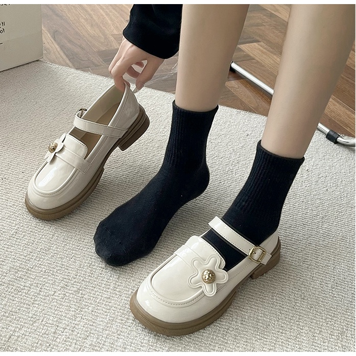Giày Lolita phong cách cổ điển Mary Jane Giày lười kết hợp váy nhẹ nhàng