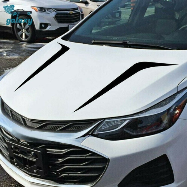 Galaxy Bộ 2 Miếng Dán Trang Trí Xe Hơi Họa Tiết Kẻ Sọc Diy