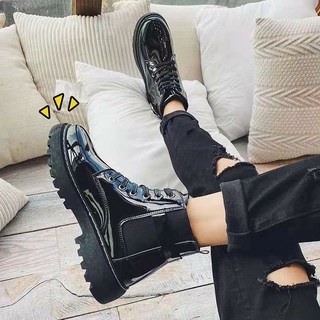 Giày da bóng nam, cao cổ
