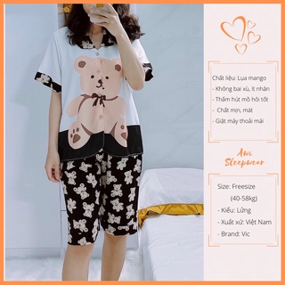 Bộ Lửng Mango Thiết Kế Chất Lụa Mango Mịn Mát Awi Sleepwear