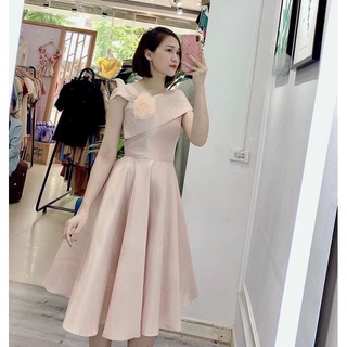 Váy lệch vai tafta dự tiệc, kỉ yếu, đầm thiết kế tiệc cưới cô dâu