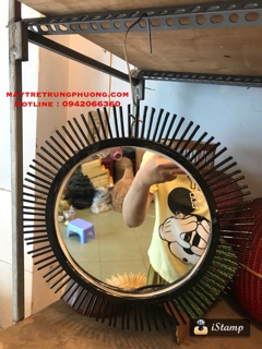 Gương tre trang trí