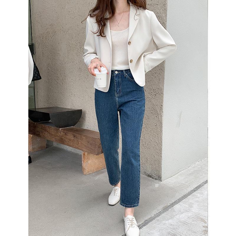 Áo Khoác Blazer Tay Dài Màu Sắc Đơn Giản Thanh Lịch Cho Nữ | BigBuy360 - bigbuy360.vn
