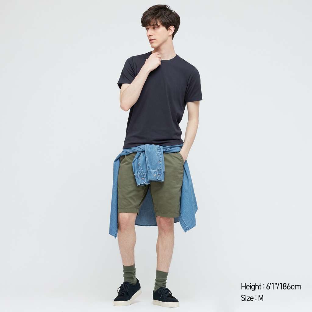 Áo Thun Cổ Tròn Uniqlo Xanh Đậm