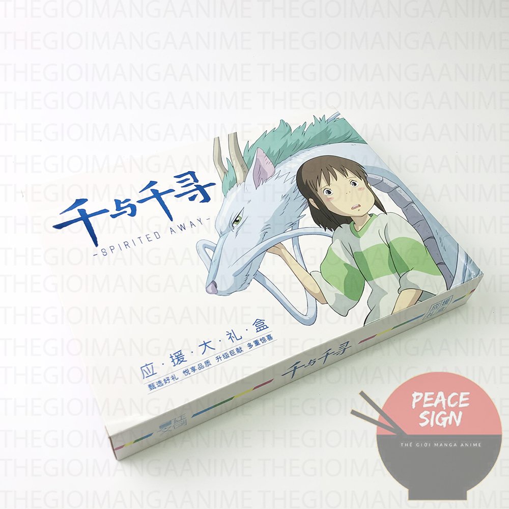 Hộp quà Spirited away Chihiro A5 anime chibi Kịch Trường Của Takemichi postcard bookmark banner huy hiệu