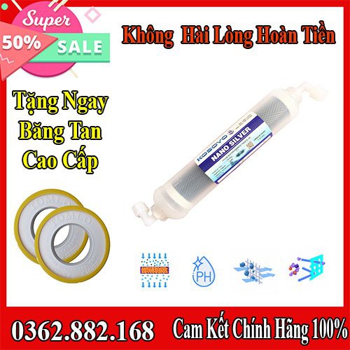 Lõi Nano Silver, Lõi Nano Bạc,Lõi lọc nước số 9 KOSOVOTA chính hãng, Sát Khuẩn 100%, Siêu Bền