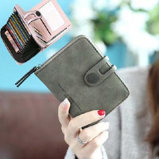 Ví nữ gập đôi thời trang phong cách Hàn Quốc nhiều ngăn nhỏ gọn tiện dụng