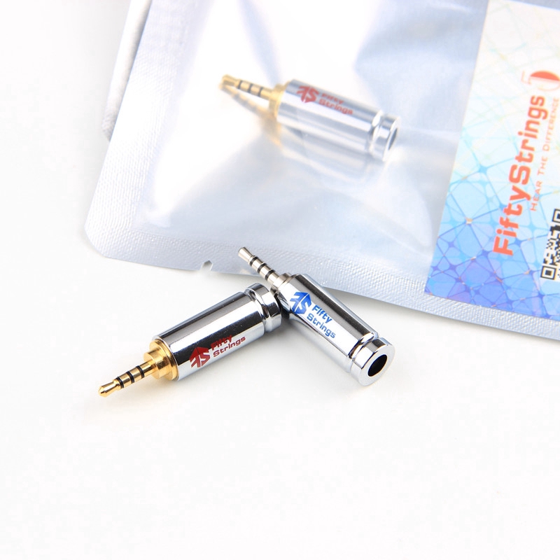 Non-magnetic induction gold-plated / rhodium plating 2.5 / 3.5 / 4.4mm earphone upgrade line audio plug Earphone Plug Audio Jack