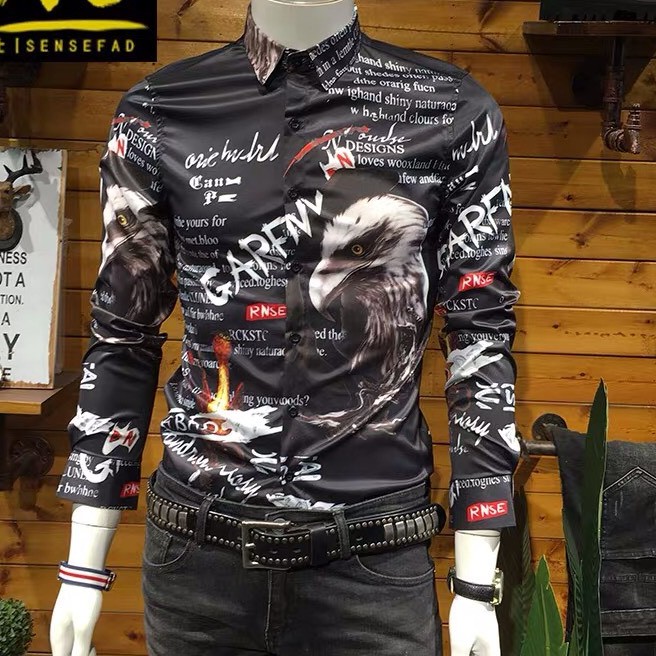 ÁO SƠ MI NAM DRAU Dài Tay Chất Lụa thái không nhăn Cao Cấp HỌA TIẾT CHIM HẠT  shop one | BigBuy360 - bigbuy360.vn