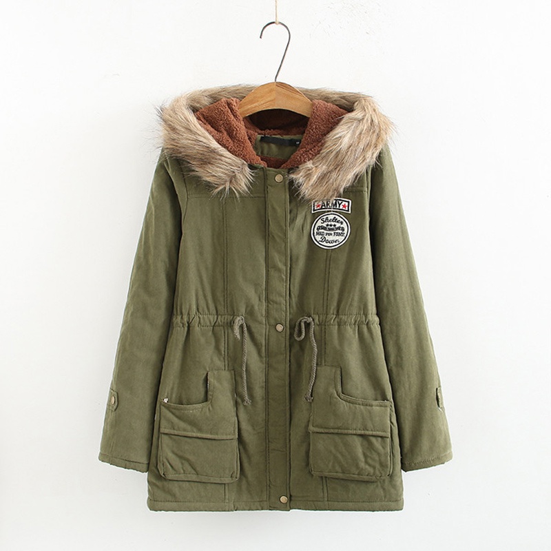 IELGY Áo Khoác cotton Tay Dài Có Nón Phong Cách Hàn Quốc Thời Trang Mùa Đông Cho Nữ