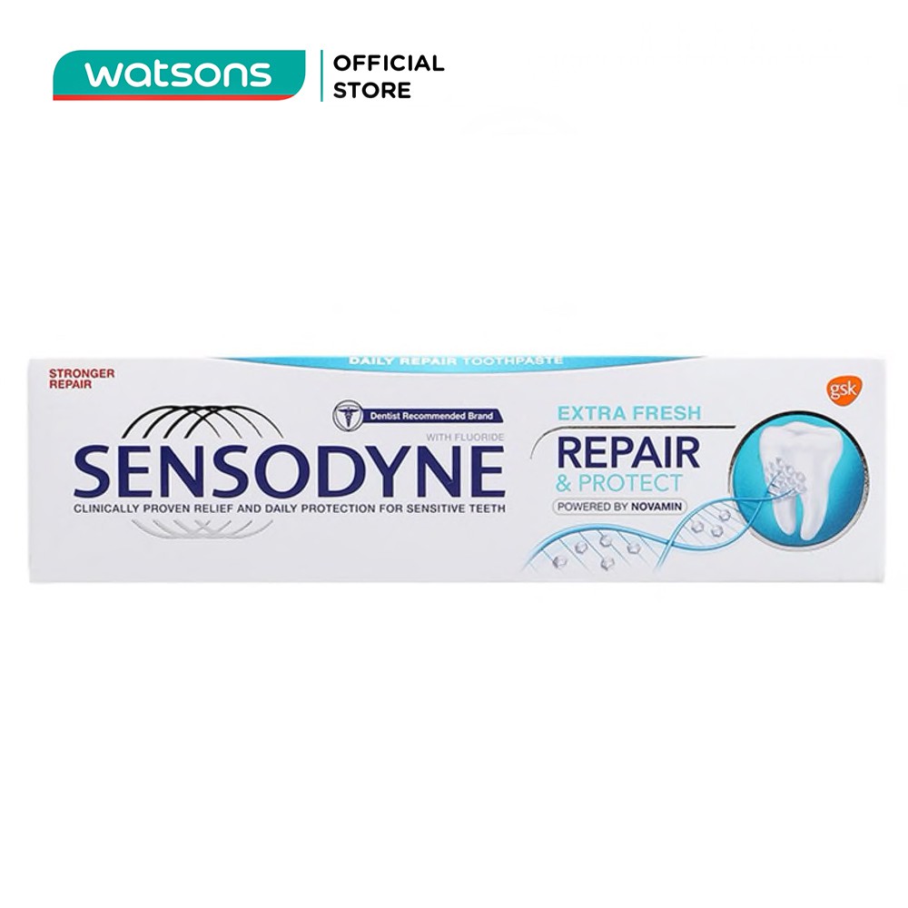 Kem Đánh Răng Giúp Phục Hồi Răng Nhạy Cảm Hơi Thở Thơm Mát Sensodyne Repair&amp;Protect Extra Fresh 100g