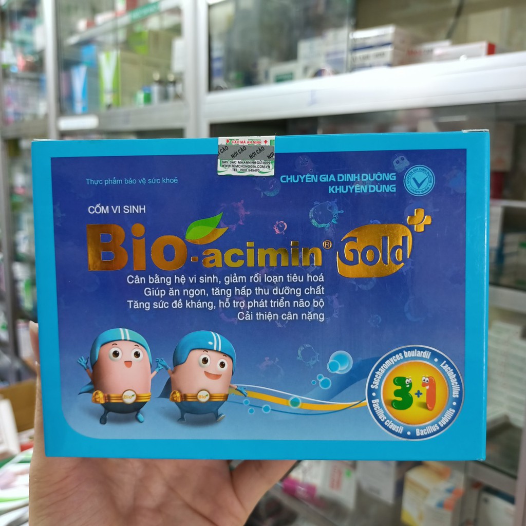 Bio-acimin Gold hộp 30 gói tiêu hóa khỏe- trẻ ăn ngon