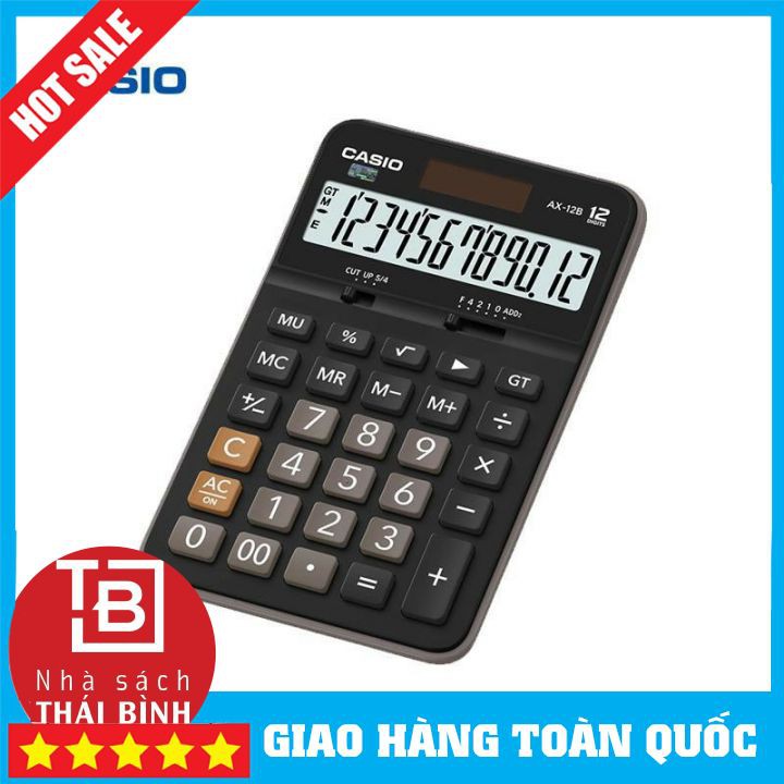 [CHÍNH HÃNG] Máy Tính Casio AX 120B Chính Hãng Nhập Khẩu (Công nghệ Nhật Bản) - Bảo Hành 7 Năm