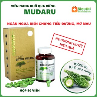 [Date 2026-Chính Hãng] Viên Uống Khổ Qua Rừng Mudaru Hộp 90 viên nang Siêu Thị Sức Khoẻ 365