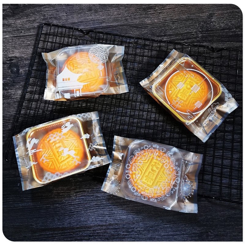 Túi bánh trung thu 150g hàn miệng túi 4 mẫu thỏ