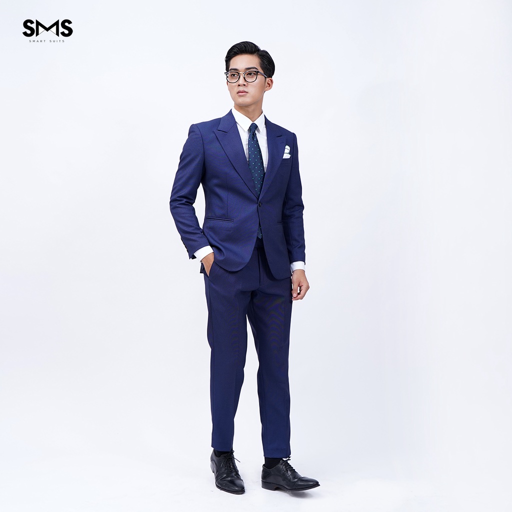 Vest nam xanh navy vân chấm, suits sartorial, chuẩn form Smart Suits