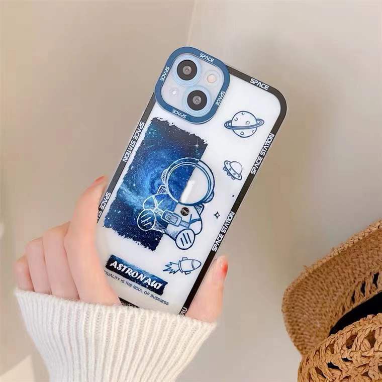 Ốp Điện Thoại TPU Mềm Trong Suốt Hình Phi Hành Gia Dễ Thương Cho Iphone 13 12 Mini 11 Pro X XR XS Max SE 2020 6 6S 7 8 Plus