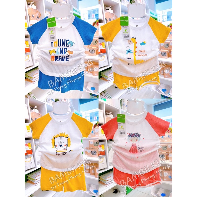 [LULLABY SALE] Bộ cộc tay Cotton Siêu Thoáng bé trai / bé gái