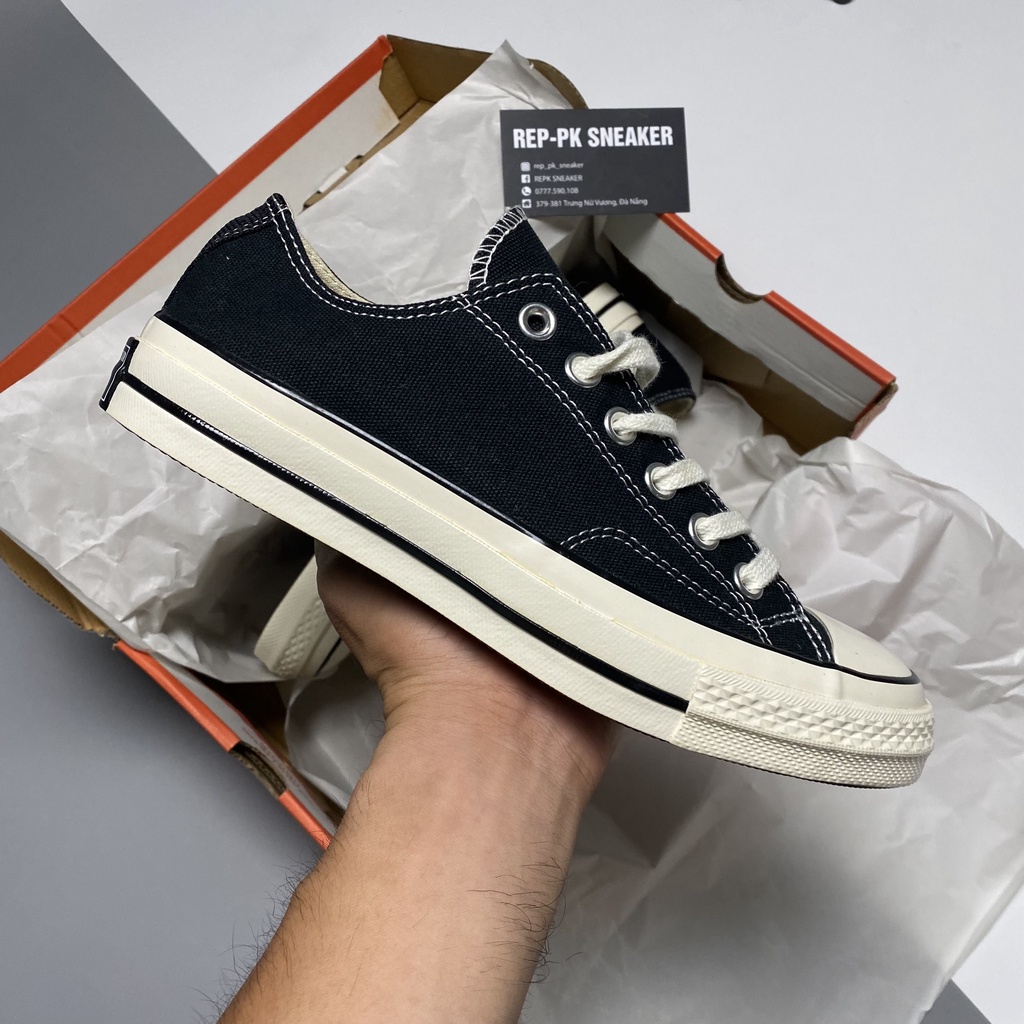 Giày sneaker Converse 1970 Low Black (CV Đen đế trắng) - REPK Sneaker | Phiên bản 1:1 chuẩn.