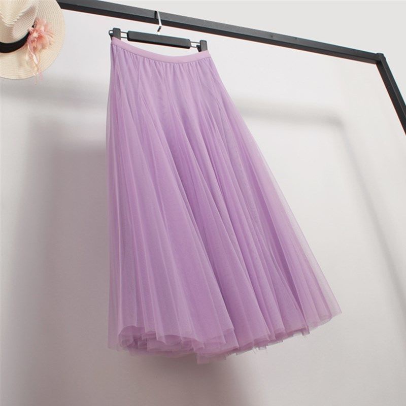 Chân Váy Lưới Chữ A Dáng Dài Thời Trang 720 Độ