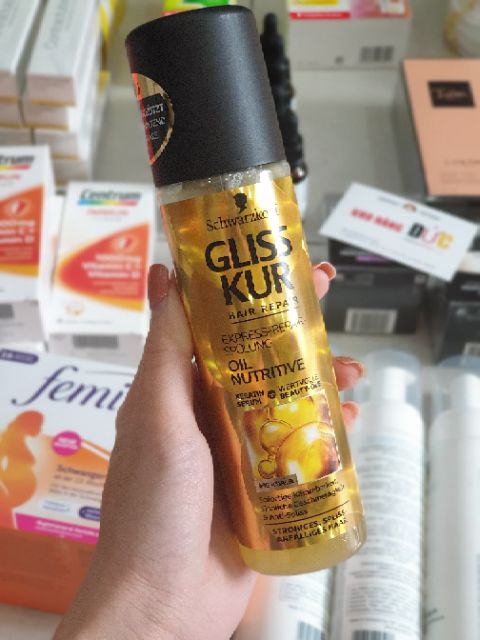 (Bill ảnh cuối)Xịt dưỡng tóc Gliss Kur Ultimate Schwarzkopf (200ml)Đức