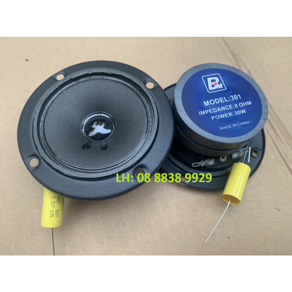 CẶP CỦ LOA TREBLE 2 TỪ BM HÀNG CHÍNH HÃNG KÈM TỤ 2.2MF SỊN - GIÁ 2 LOA