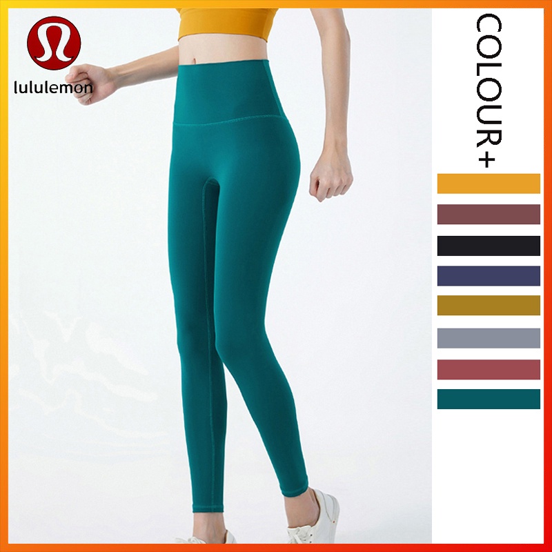 Lululemon     Quần Legging Tập Yoga Lưng Cao 8 Màu Sắc Phong Cách Hàn Quốc