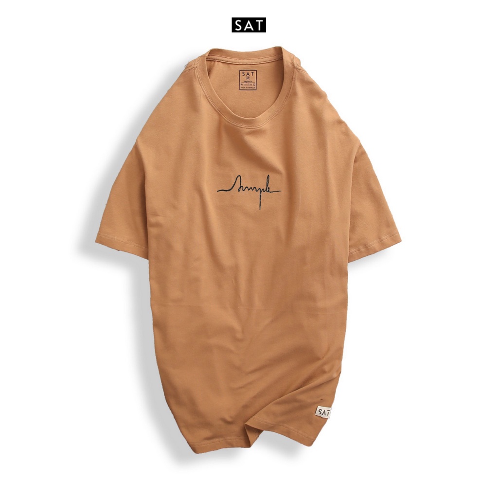 Áo thun trơn, T'shirt Basic Simple cổ tròn SAT SP-04 unisex vải cotton mềm mịn dày dặn trẻ trung chuẩn form