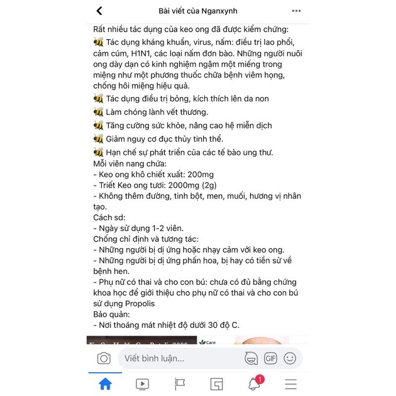 Keo Ong Dạng Viên Healthy Care Propolis 2000mg | Thế Giới Skin Care