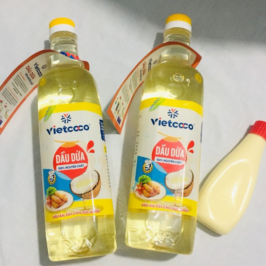 Combo 2 Chai Dầu Dừa Nấu Ăn Vietcoco 1 Lít