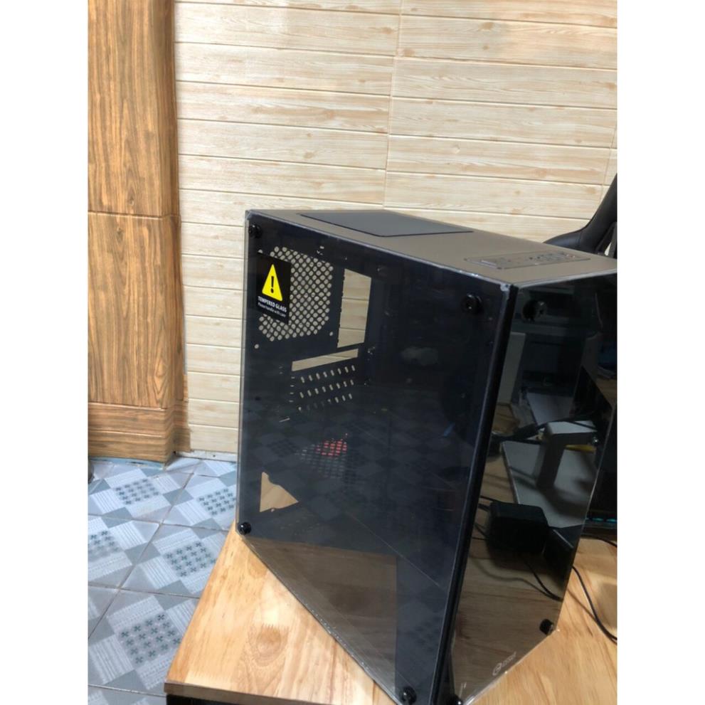 Vỏ case máy tính Gaming 2 mặt kính Cesar Rainbow
