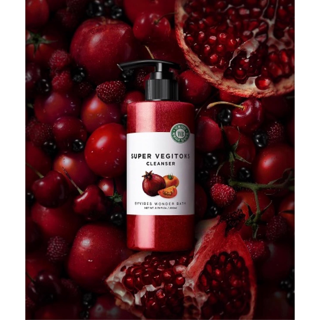 Sữa rửa mặt thải độc rau củ Super Vegitoks Cleanser 300ml