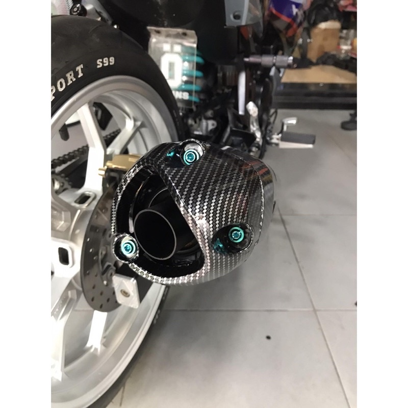 CHỤP PÔ (ĐUÔI PÔ) CACBON EXCITER 150 có bán lẻ từng món