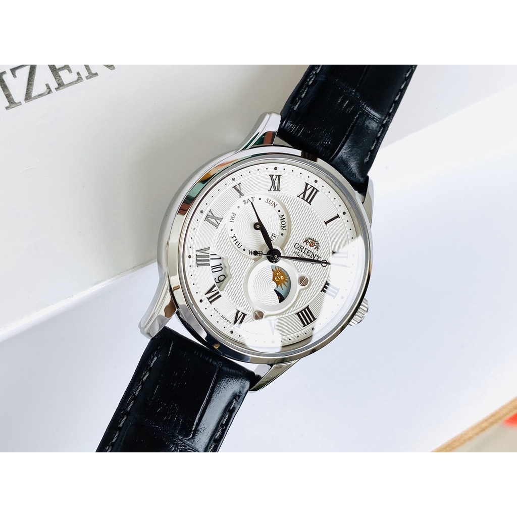 Đồng Hồ Nam Orient Sun And Moon Gen 3 RA-AK0008S10B  2021 Chính Hãng Tặng Dây Da Cao Cấp