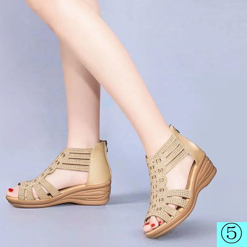 Giày Sandal Đế Mềm Hở Ngón Đính Đá Mẫu 2021 Thời Trang Mùa Hè Cho Nữ