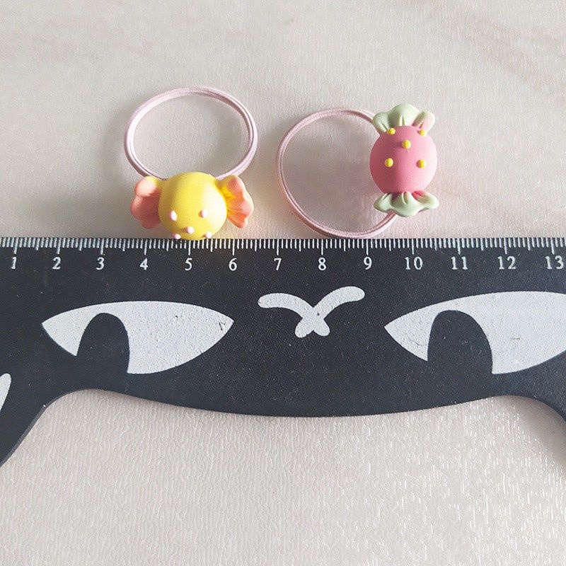 Set 2 Dây Cột Tóc Co Giãn Màu Sắc Ngọt Ngào Dễ Thương Cho Bé Gái