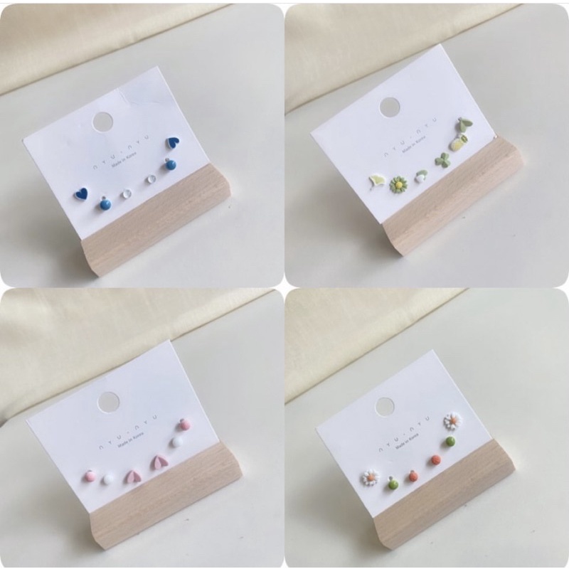 SET bông tai trái cây hoa dễ thương