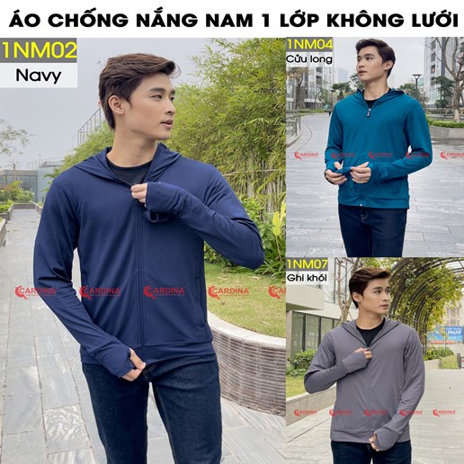 Áo Khoác Nam Chống Nắng Đẹp Cao Cấp Chính Hãng 𝐂𝐀𝐑𝐃𝐈𝐍𝐀 𝙎𝙖̀𝙞 𝙂𝙤̀𝙣 Chất Thun Lạnh Dày Dặn Thoáng Khí Chống UV Mã 1NM