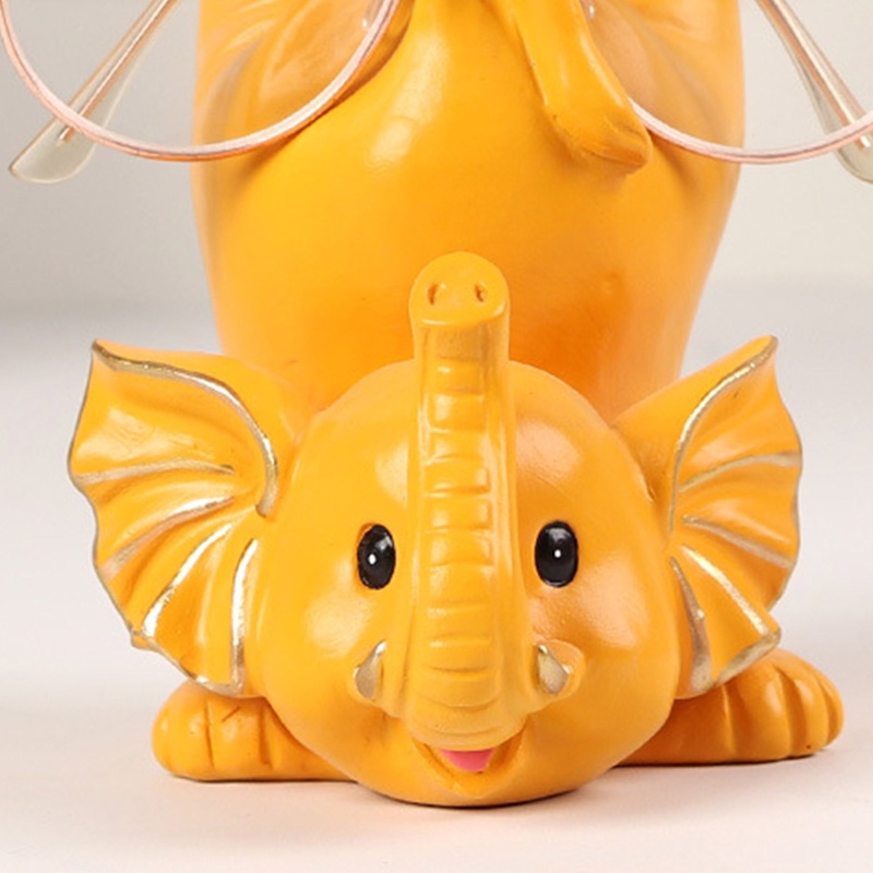 Đồ trang trí Chú Voi Bằng Resin Dễ Thương Dùng Trang Trí Mắt Kính
