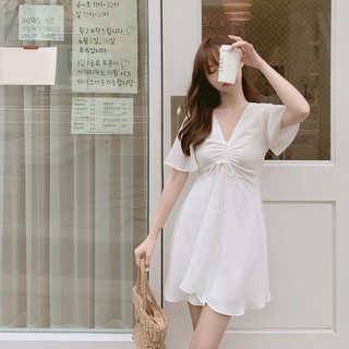 Đầm dáng xòe midi tay ngắn Emilyshop ulzzang
