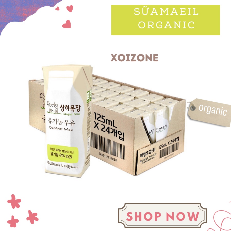 Sữa tươi organic Maeil Organic Sanghafarm 1 hộp cho bé