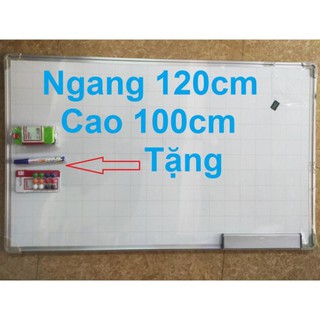 Bảng từ trắng viết bút lông kích thước 100 x 120cm tặng kèm nam châm + bút + lau bảng