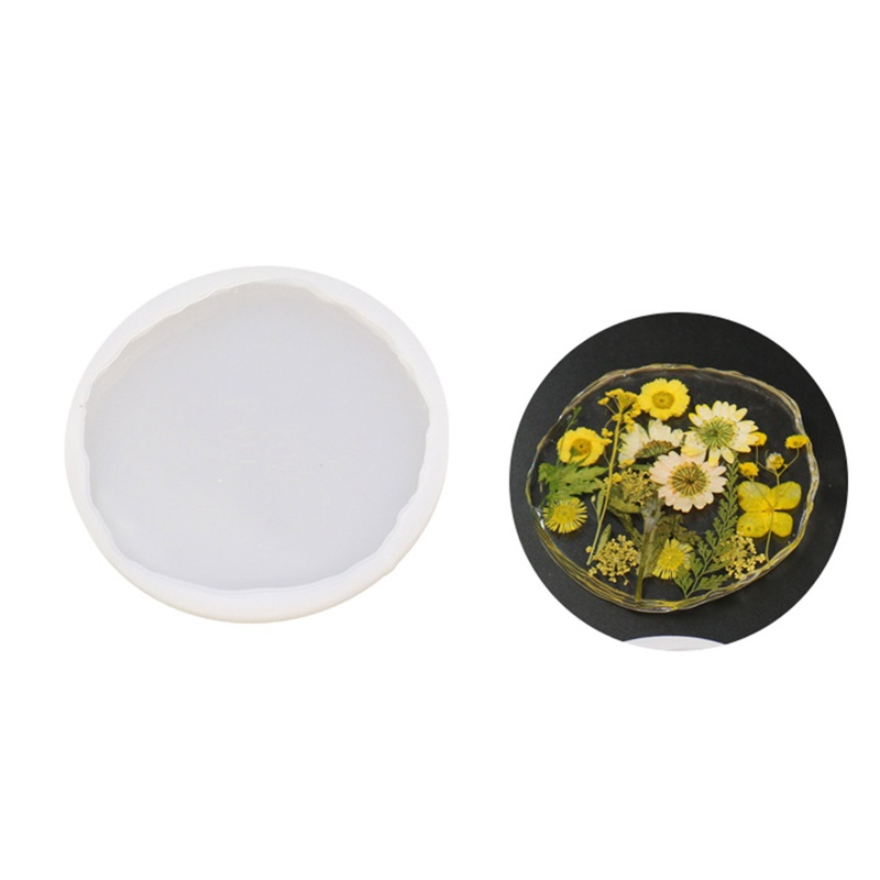 Khuôn Silicone Hình Tròn Làm Khay Lót Ly Bằng Resin DIY