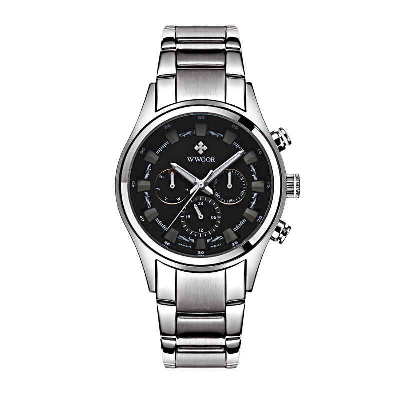 ĐỒNG HỒ NAM WWOOR 8015, DÂY KIM LOẠI CHÍNH HÃNG KHÔNG GỈ Bán lẻ giá sỉ