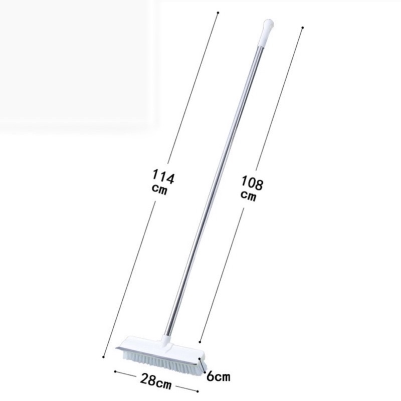 Cây Chà Sàn Cán Inox &amp; Gạt Nước Đa Năng 2 Trong 1 Đầu Xoay Linh Hoạt 45 Độ