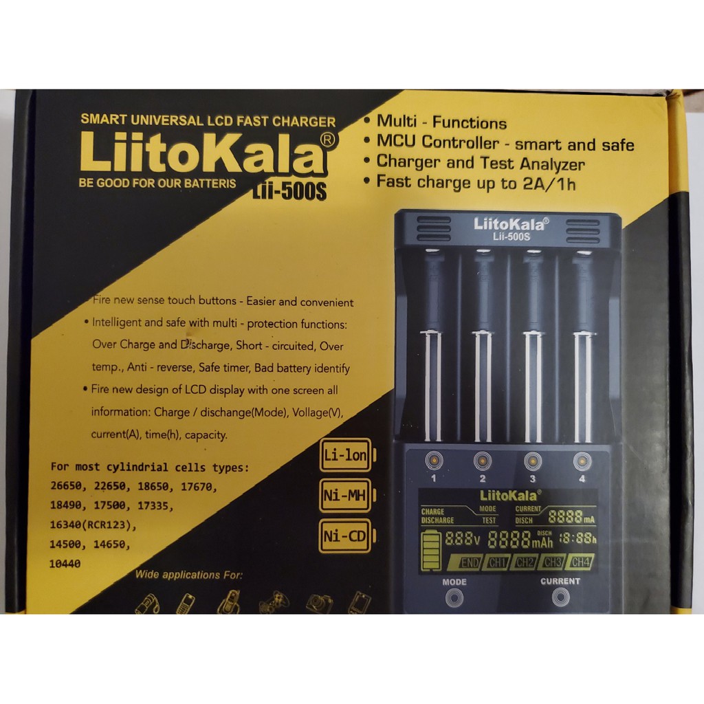 Bộ sạc Liitokala Lii 500S model 2019