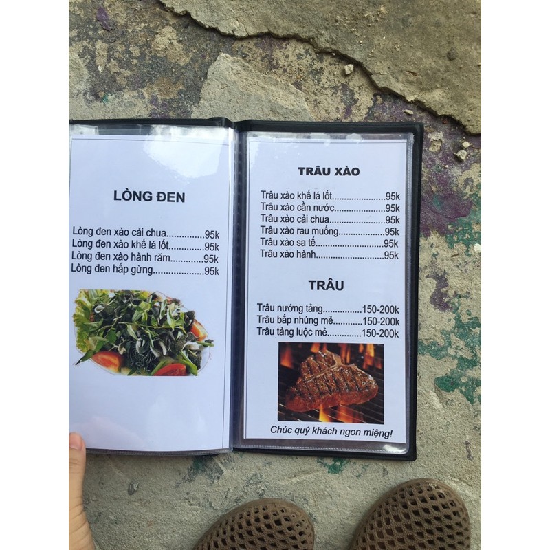 In thiết kế menu quyển, menu quán nhậu, quyển menu