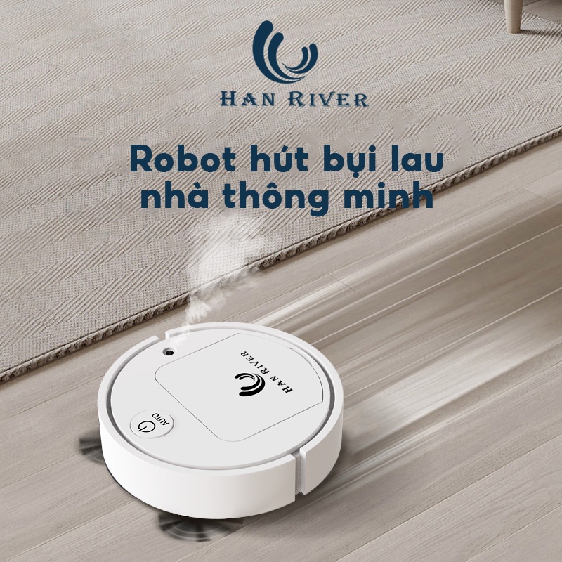 Robot hút bụi lau nhà thông minh HAN RIVER - Hàng chính hãng